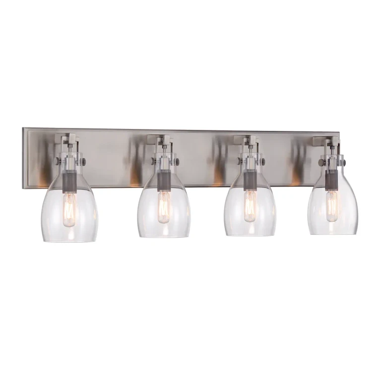 Tiberia 4-Light Bathroom Vanity Light in Plated Pewter
