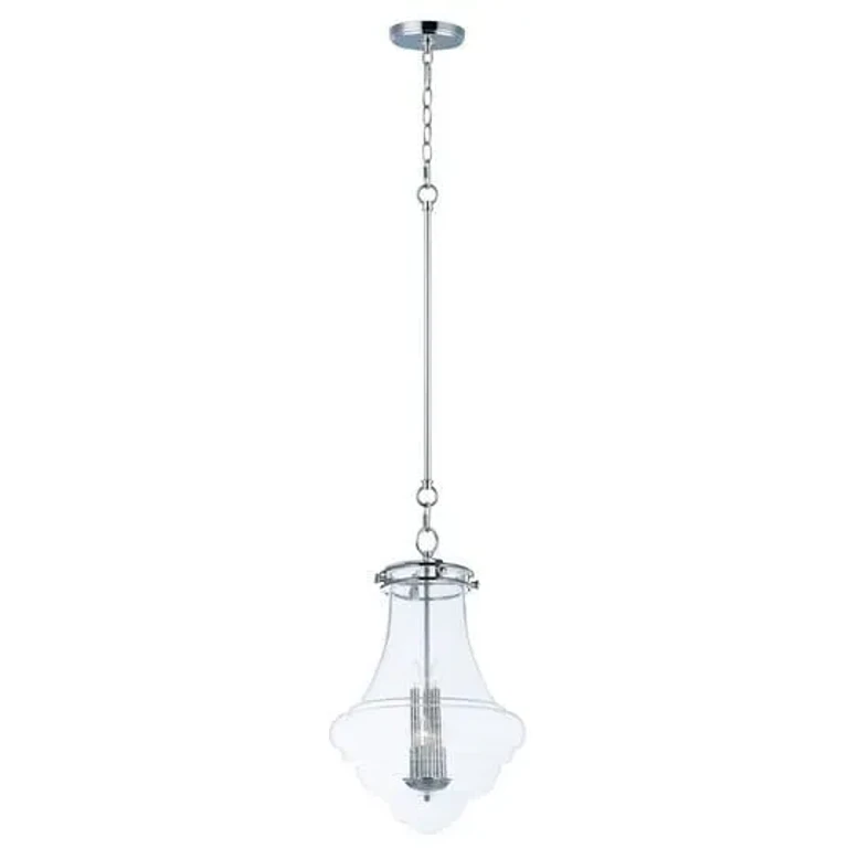 Polished Nickel Six Light Pendant from the Retro Collection