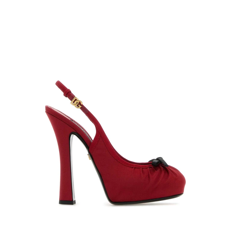 Dolce & Gabbana Red Satin Pumps Rossorosso Scarpe Con Tacco - Women