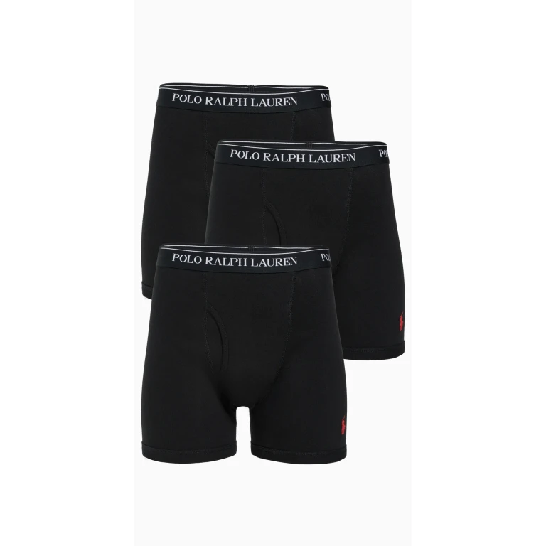 Polo Ralph Lauren Underwear Classic Fit Cotton Boxer Briefs 3 Pack ResortBlue/RugbyRoyal/Navy XL
