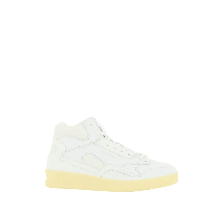 Zapatillas Jil Sander de piel blanca y malla