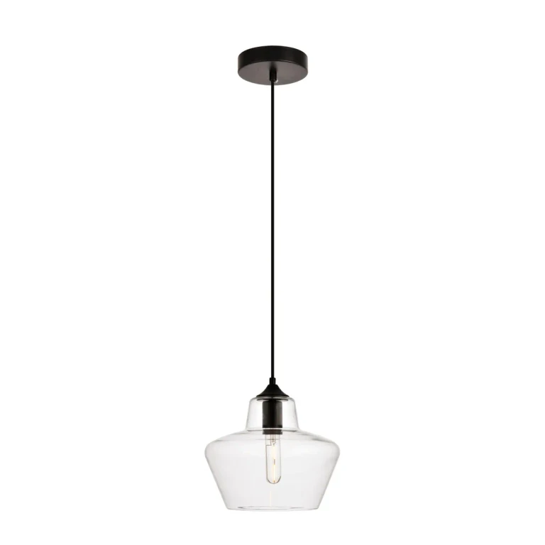 Black One Light Pendant from the Placido Collection