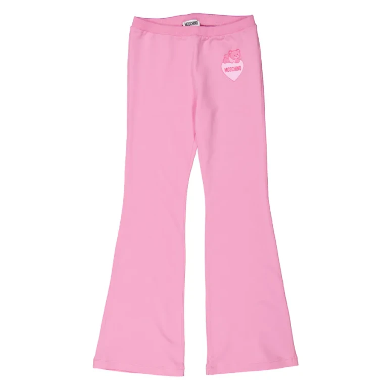 Moschino Girls Teddy Bear-Motif Cotton Blend Track Pants