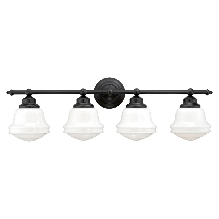 Huntley 4-Light Bathroom Vanity Light in Oil Rubbed Bronze