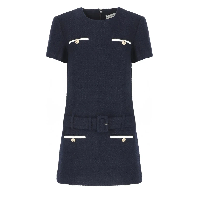 self-portrait Boucle Mini Dress