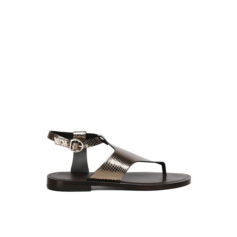 Giuliano Galiano Sandals Black, Steel Leather - Women