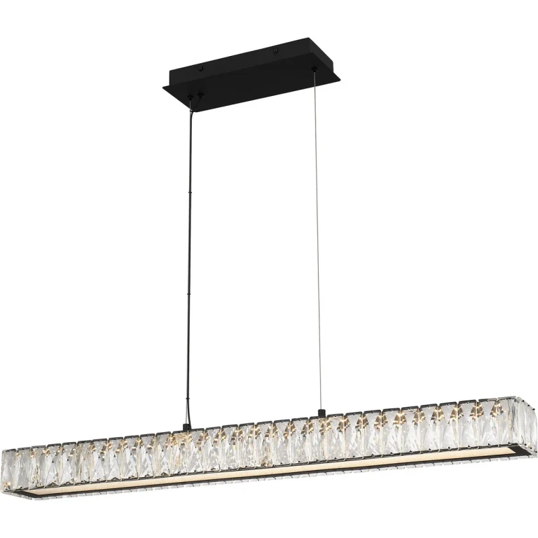 Matte Black LED Linear Chandelier from the Reese Collection
