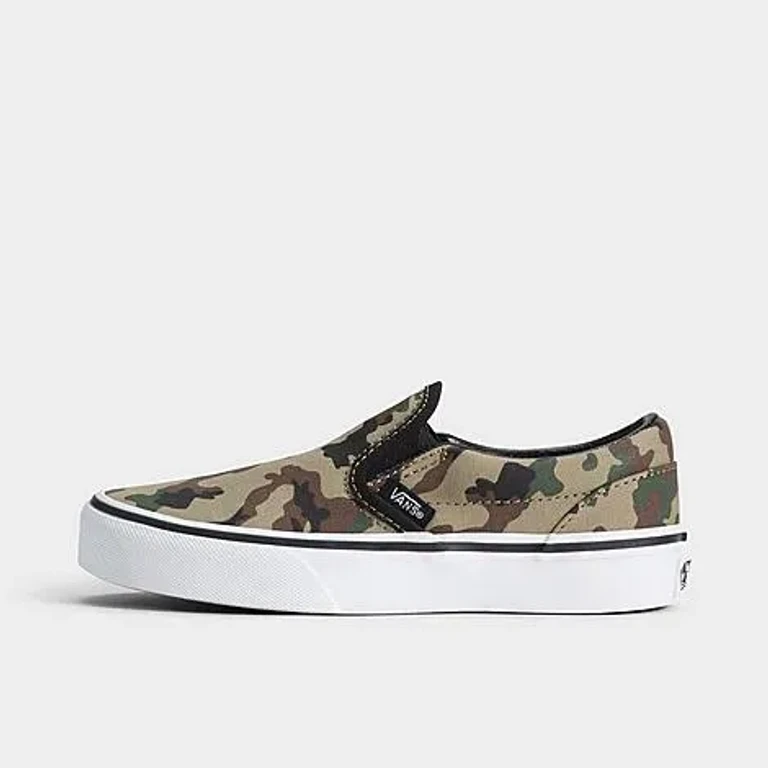 Vans kinderen Classic Slip-On casual schoenen in Black/Off White