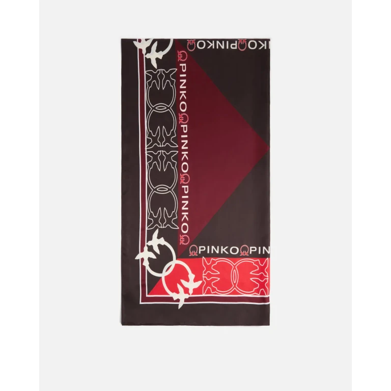 Pinko - Foulard bicolore à logos