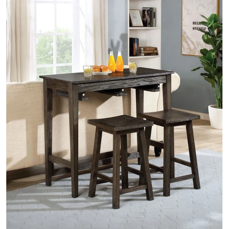 Elda Dark Gray 3 Piece Counter Height Dining Set