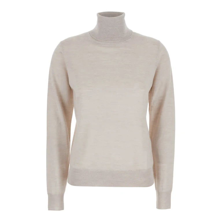 Parosh Beige Turtleneck Sweater In Wool Blend Woman