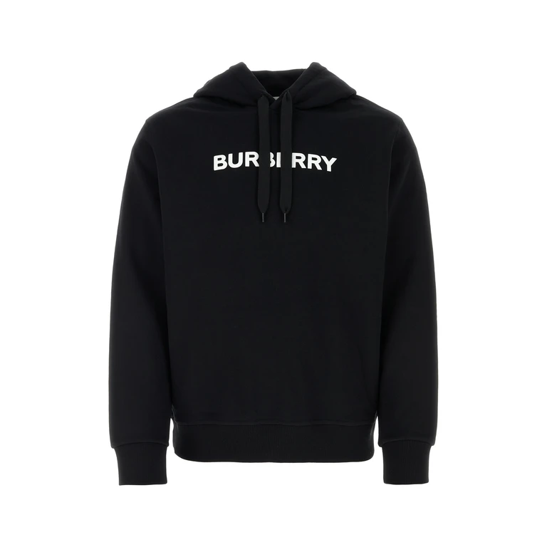 Burberry Black Cotton Sweatshirt Exterior: Felpe - Men