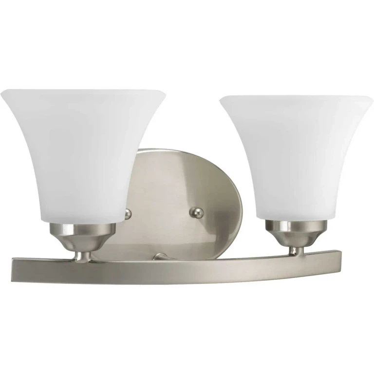 Brushed Nickel Two Light Bath Bracket from the Adorn Collection