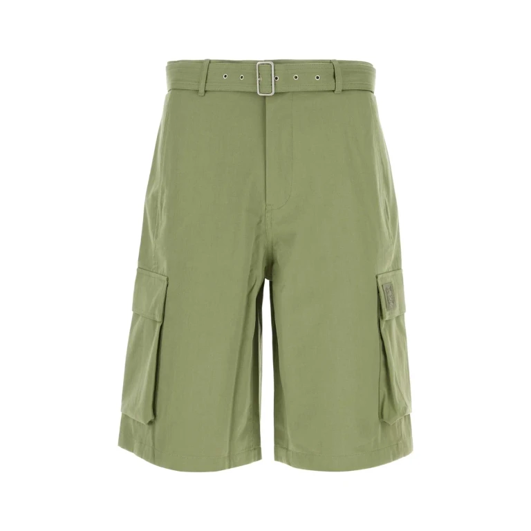 Maison Kitsuné Green Cotton Bermuda Shorts