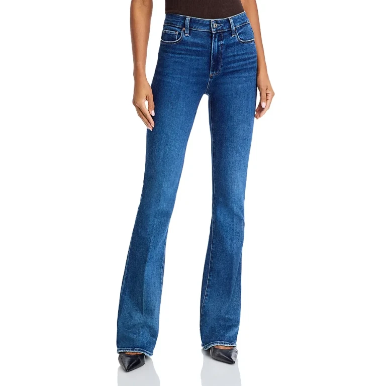 Paige High Rise Laurel Canyon Bootcut Jeans in Acapella