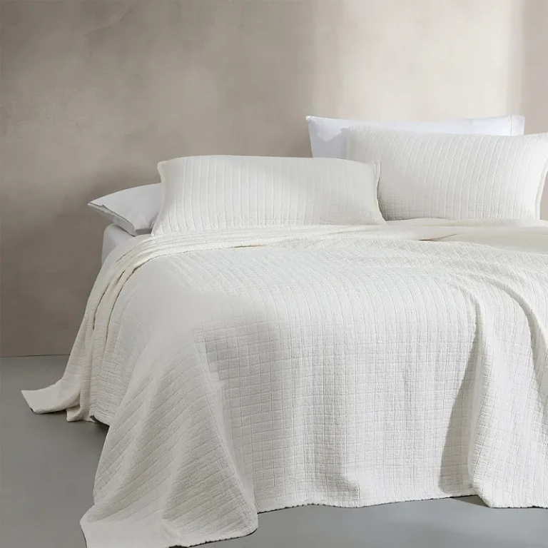 Calvin Klein Essential Garment Washed Cotton Jacquard Coverlet, King