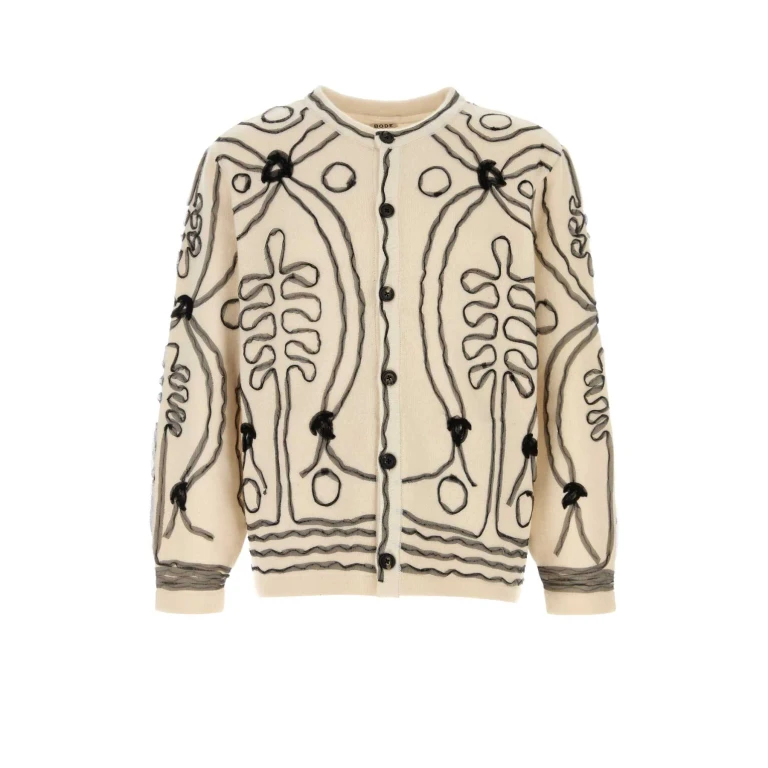 Bode Embellished Cashmere Winter Garden Cardigan