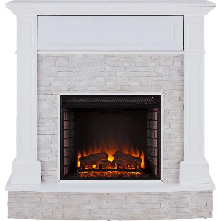 Southern Enterprises Jacksdale Faux Stone Media Fireplace