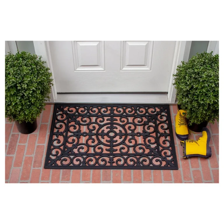 Fleur De Lis Rubber Doormat