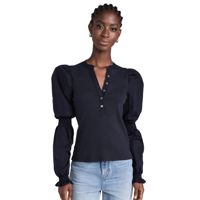 Veronica Beard Jean Effy Top Navy XS