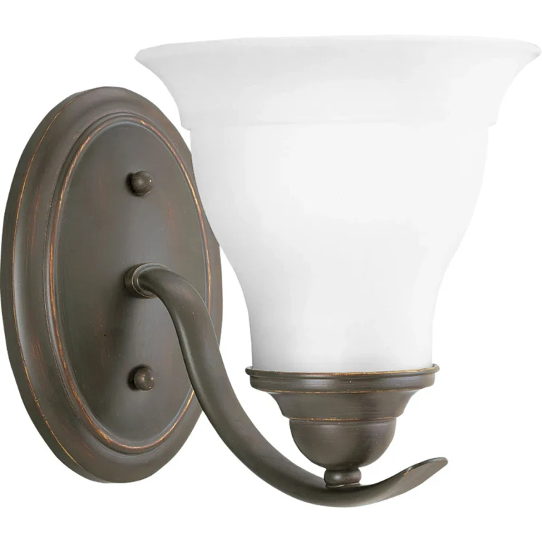 Antique Bronze One Light Bath Bracket from the Trinity Collection