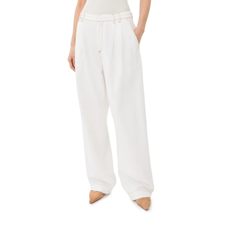DARKPARK France Pleat Jeans Washed White 27