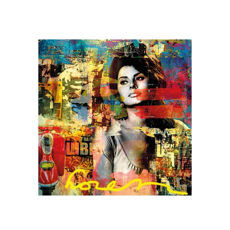 Movie Star Multicolored Photographic Art | Andrew Martin Sophia Loren