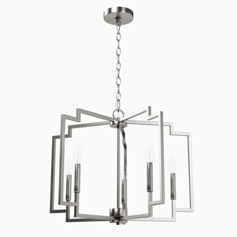 Brushed Nickel Chandelier from the Zoanne Collection