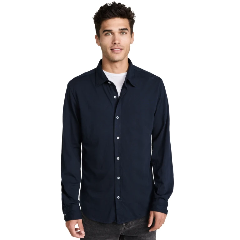 Save Khaki Supima Jersey Easy Shirt Navy S