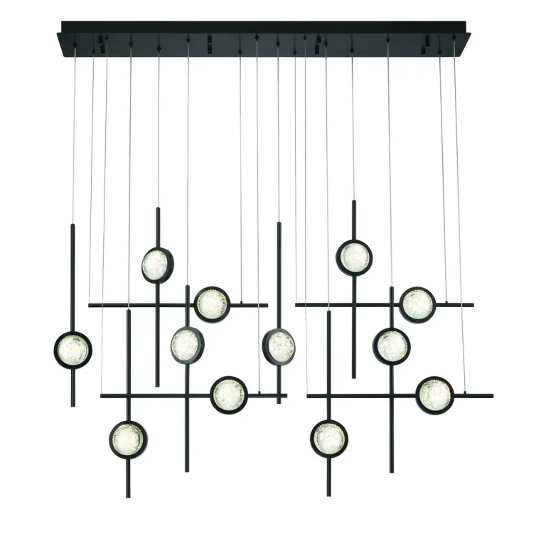 Black LED Chandelier from the Barletta Collection