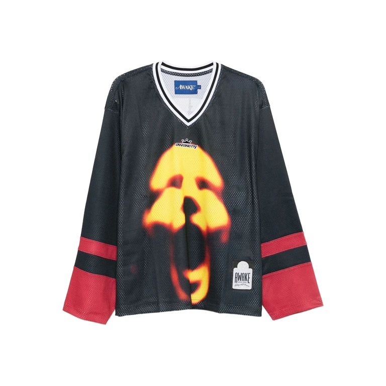 Awake Face-print Long-sleeve T-shirt