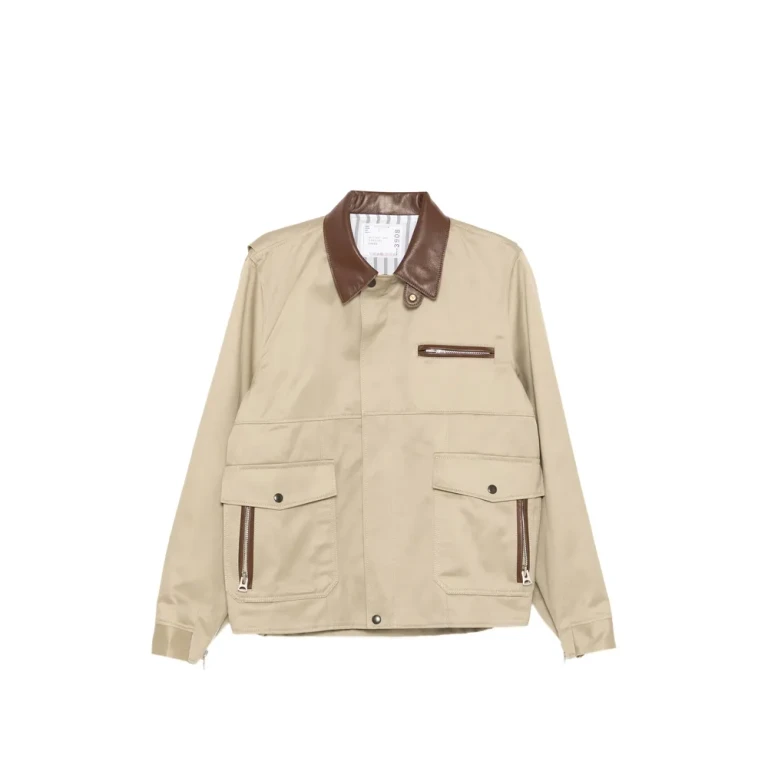 Sacai Shirt-collar Cotton Jacket