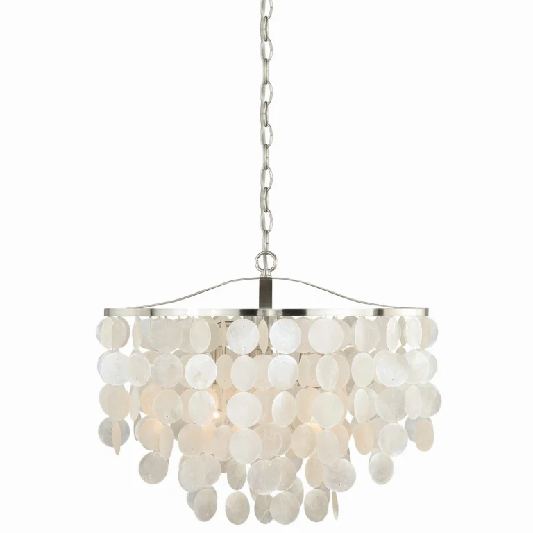 Satin Nickel Three Light Pendant from the Elsa Collection
