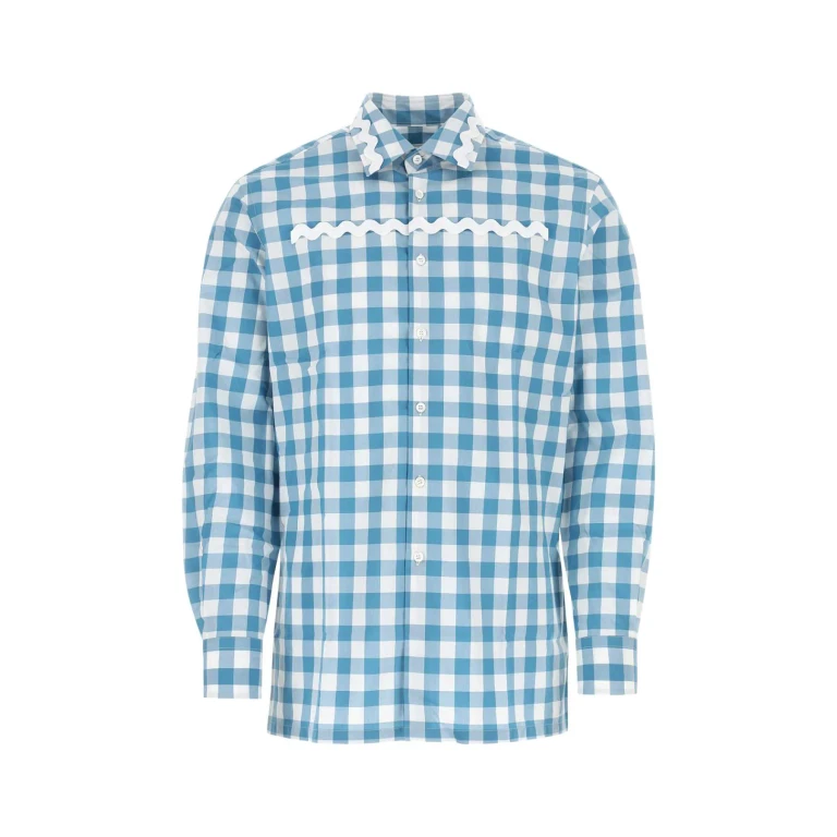 Camisa de Popeline Bordada Prada