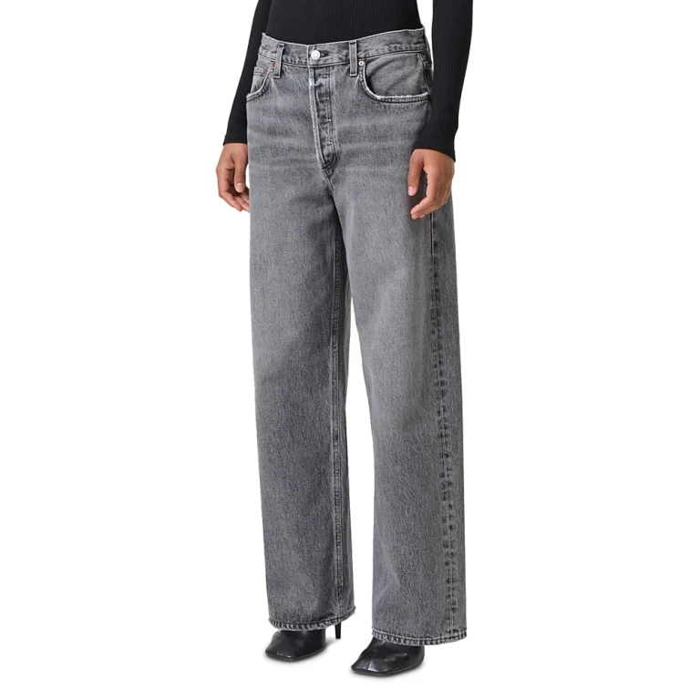 AGOLDE Low Slung Baggy Jeans Brown Rice 27