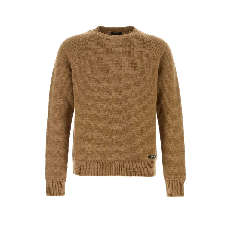 Prada Biscuit Wool Sweater Cammello Exterior: Virgin Maglieria - Men