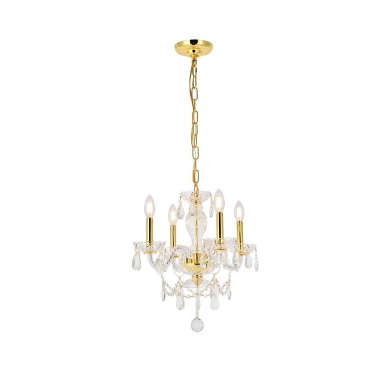 Gold Four Light Pendant from the Princeton Collection