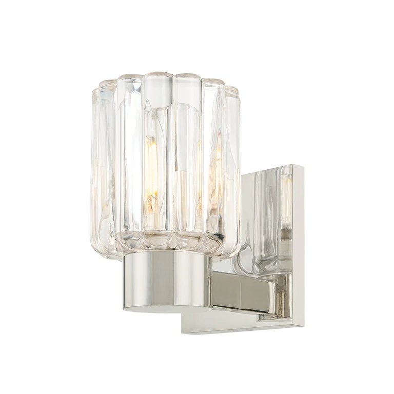 Polished Nickel Bathroom Vanity Light from the Danae Collection