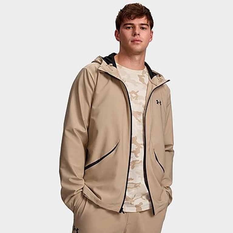 Under Armour Men's Unstoppable Full-Zip Jacket in City Khaki/Black Size: XS