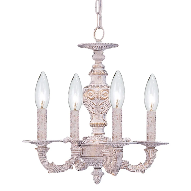 Paris Market Mini Chandelier in Antique White