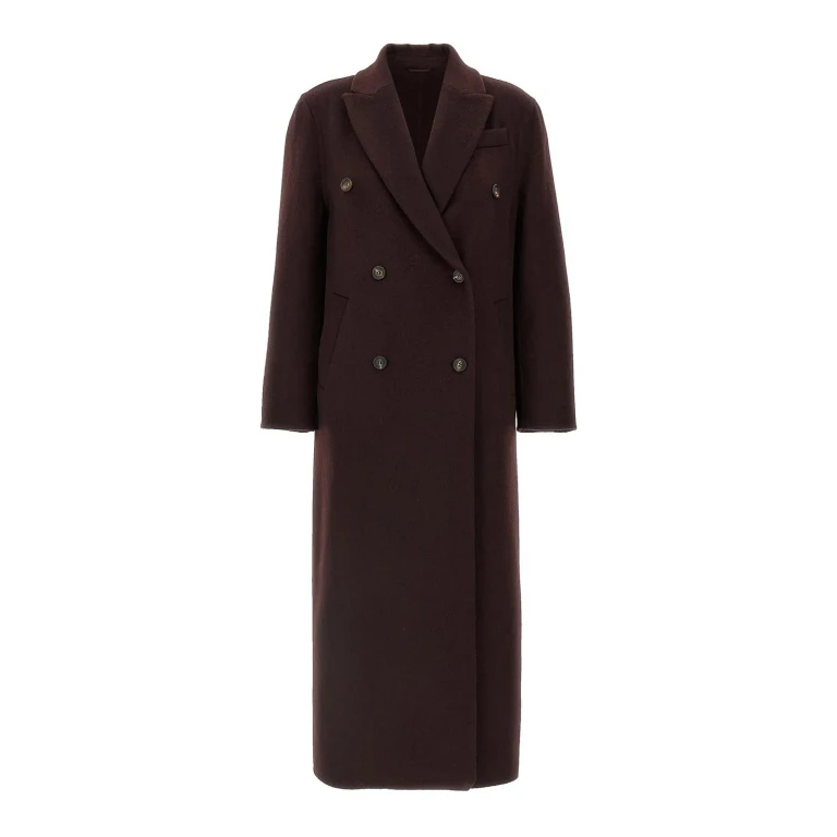 Brunello Cucinelli Manteau Court - Rouge Brun