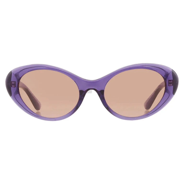 Versace Dark Brown Oval Ladies Sunglasses VE4455U 5353/3 53
