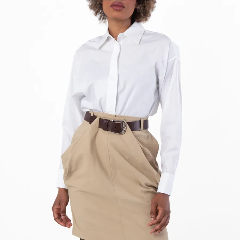 Loewe Womens Draped Cotton Shirt