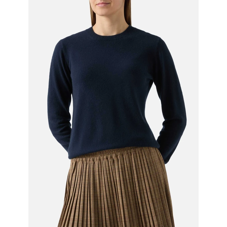 Mc2 Saint Barth Cashmere Sorbonne Sweater Navy Blue - Women