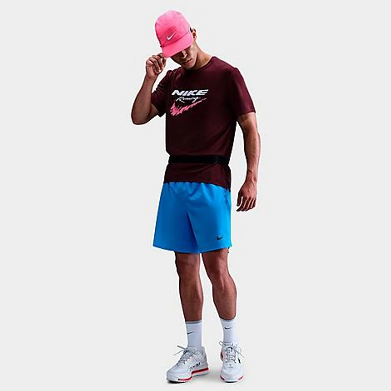 Nike Men's Dri-FIT Challenger Brief-Lined 7" Running Shorts in Blue Hero/Blue Hero/Black Size: Small