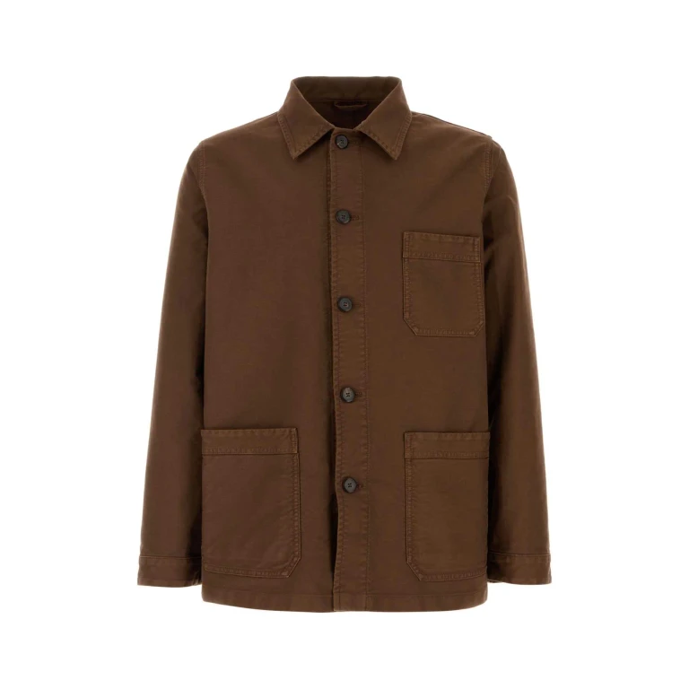 Prada Brown Canvas Jacket Tabacco Exterior: Cotton Giubbini - Men