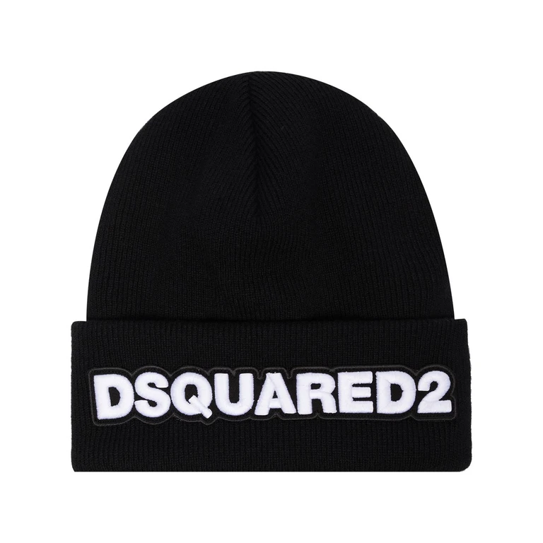 Dsquared2 Knit Hat Black Wool Cappello - Men