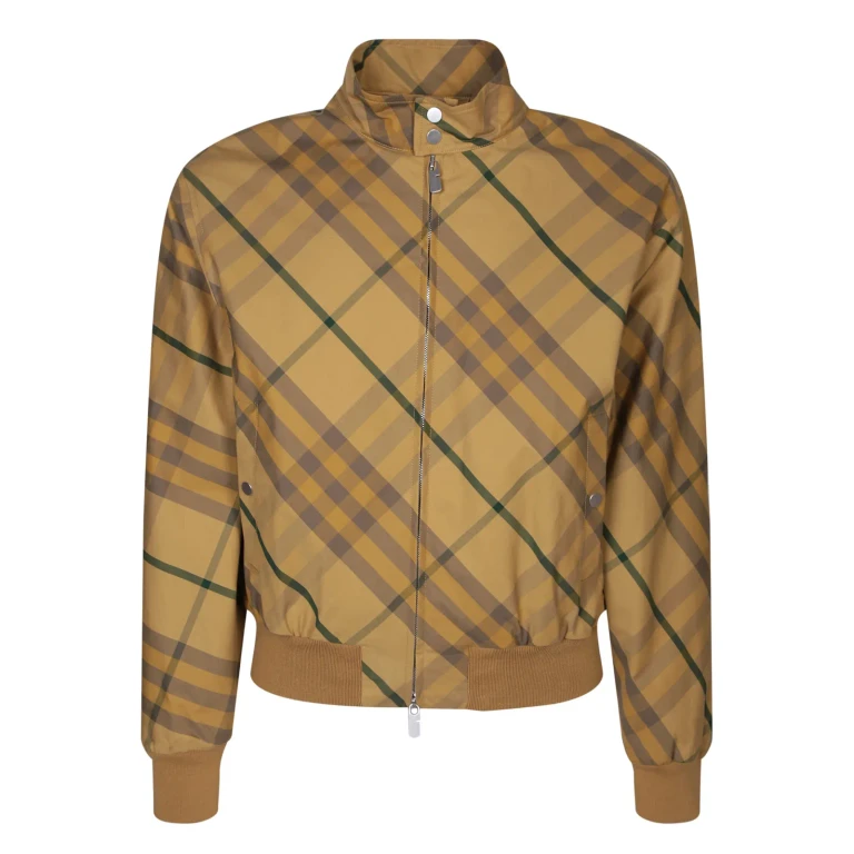 Blusão Bomber Burberry com Motivo Check Bege