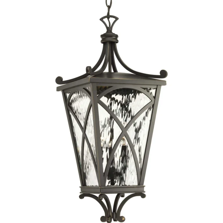 Oil Rubbed Bronze Three Light Hanging Lantern from the Cadence Collection