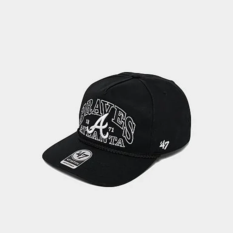 47 Brand '47 Atlanta Braves MLB HITCH Snapback Hat in Black